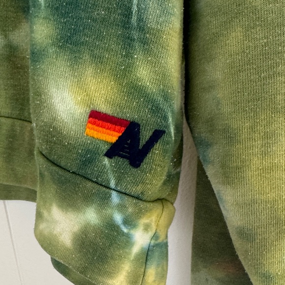 Aviator Nation Green Tie-Dye Smiley Sweater - Picture 4 of 4